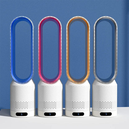 Bladeless Air Cooler & Purifier – 3-in-1 Tower Fan with 8-Speed Cooling | Quiet, Portable Fan for Bedroom & Home Office UK