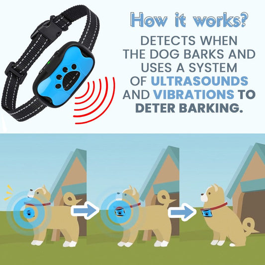 Anti-Barking Dog Collar | Professional Training Pet Device | Safe Shock-Free Technology