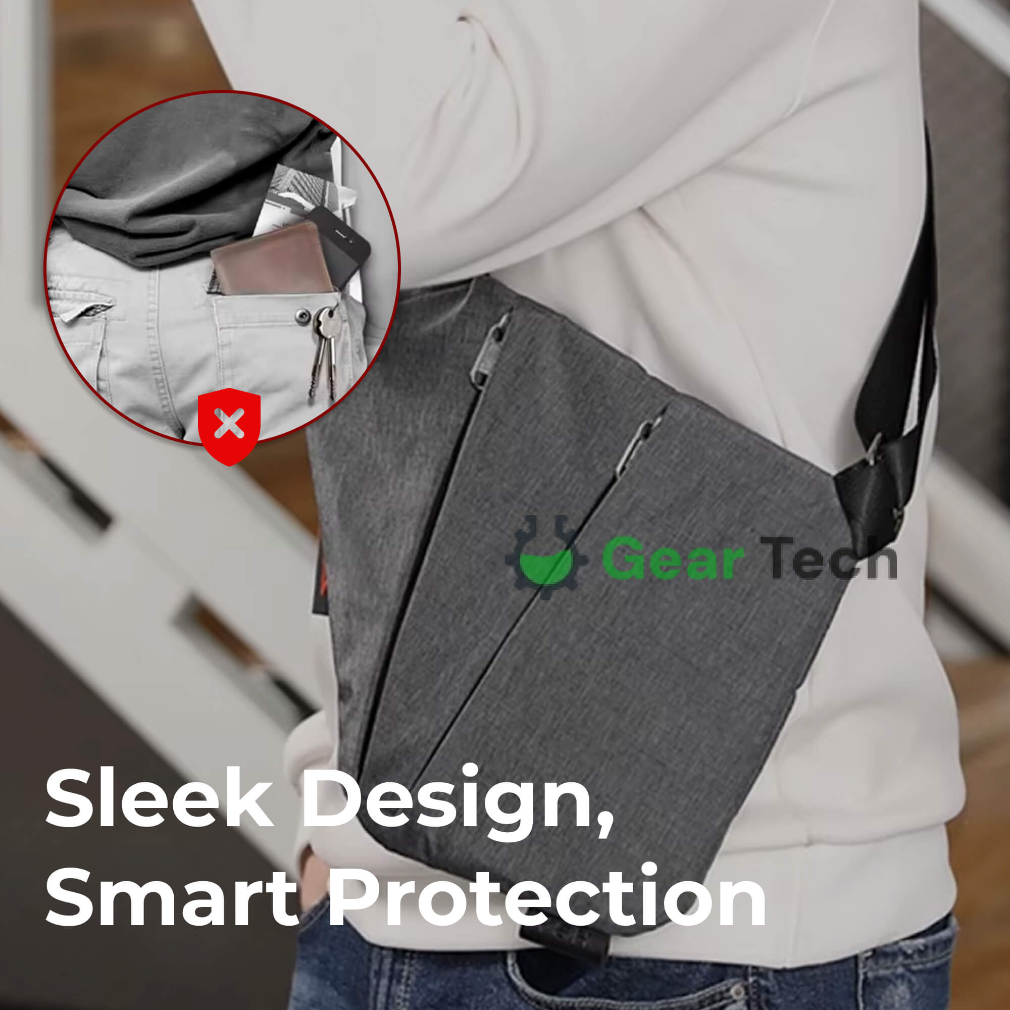 Anti-Theft Crossbody Bag | Lightweight, Slash-Resistant & Ideal for Travel, Commuting & City Adventures