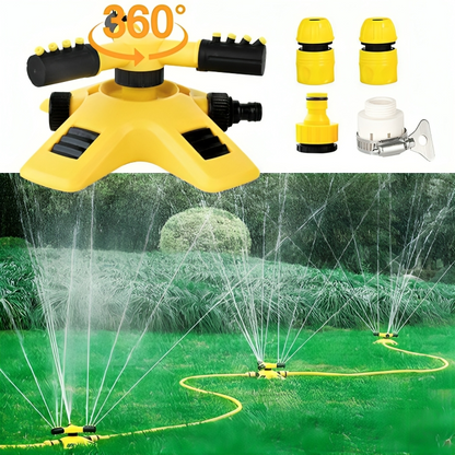 Rotating Sprinkler for Lawn | 360° Coverage, Water-Saving Technology & Adjustable Spray for Efficient Garden Irrigation