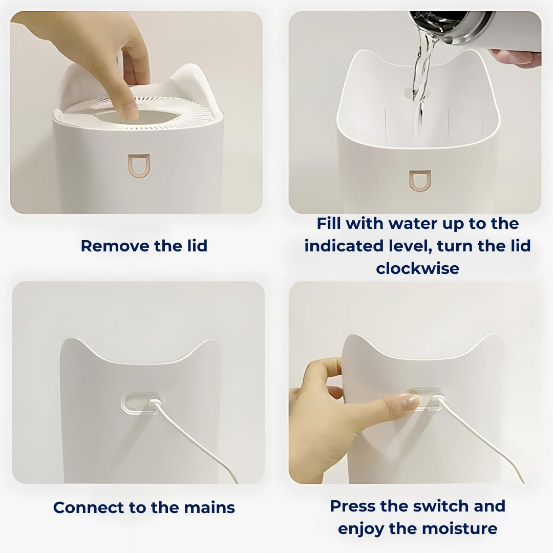 Small Ultrasonic Humidifier for Home – Relief for Blocked Nose, Bedroom Use, Quiet & Affordable