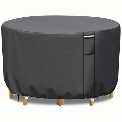Round Waterproof Garden Furniture Cover | Heavy-Duty, UV-Resistant & Adjustable for Outdoor Tables and Chairs