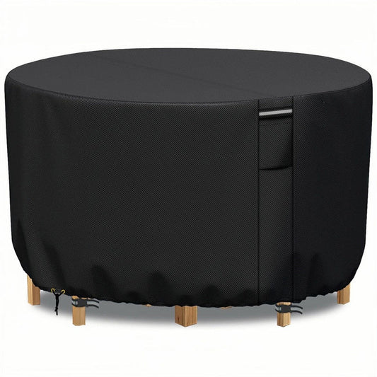 Round Waterproof Garden Furniture Cover | Heavy-Duty, UV-Resistant & Adjustable for Outdoor Tables and Chairs