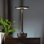 Cordless Rechargeable Modern Aura Table Lamp with Touch Controls | Wireless LED Light for Modern Side Tables and Office Desks | Minimalist Table Lamp