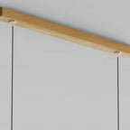 LED Wooden Pendant Light | Contemporary kitchen Lighting Adjustable Height, Integrated LED & Ideal for Low or High Ceilings