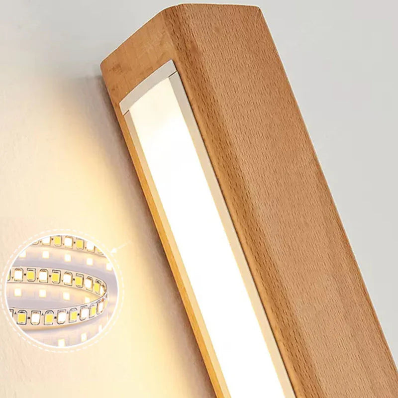 LED Wooden Pendant Light | Contemporary kitchen Lighting Adjustable Height, Integrated LED & Ideal for Low or High Ceilings