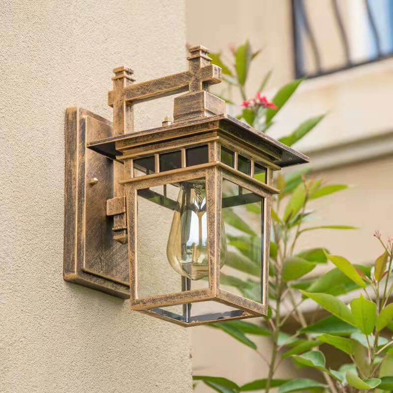 Outdoor Waterproof Wall Lantern Light | Modern Aluminum Sconce for Backyard. Porch & Garden