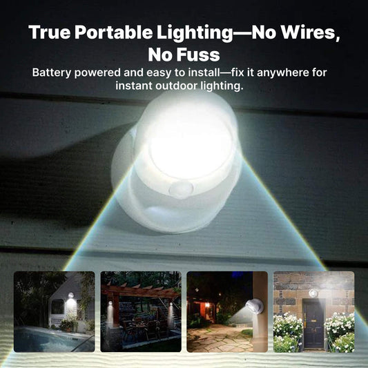 Battery Operated Outdoor Security Light with Motion Sensor – Waterproof LED Light for Garden & Driveway | 450 Lumens