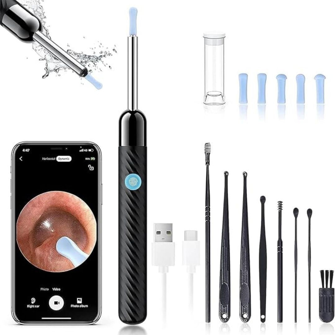 Ear Wax Removal Tool | 1080P HD Camera, LED Lights & Adjustable Scoops for Safe Ear Hygiene at Home
