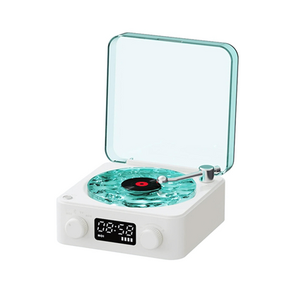 Wireless Vinyl Record Player | Retro Design with Customizable Ambient Lighting for Home Entertainment