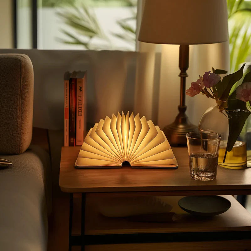 LED Folding Book Light – Unique and Quirky Gift Idea for Book Lovers, Perfect for Reading Nooks or Bedside Tables | Creative and Compact Night Light