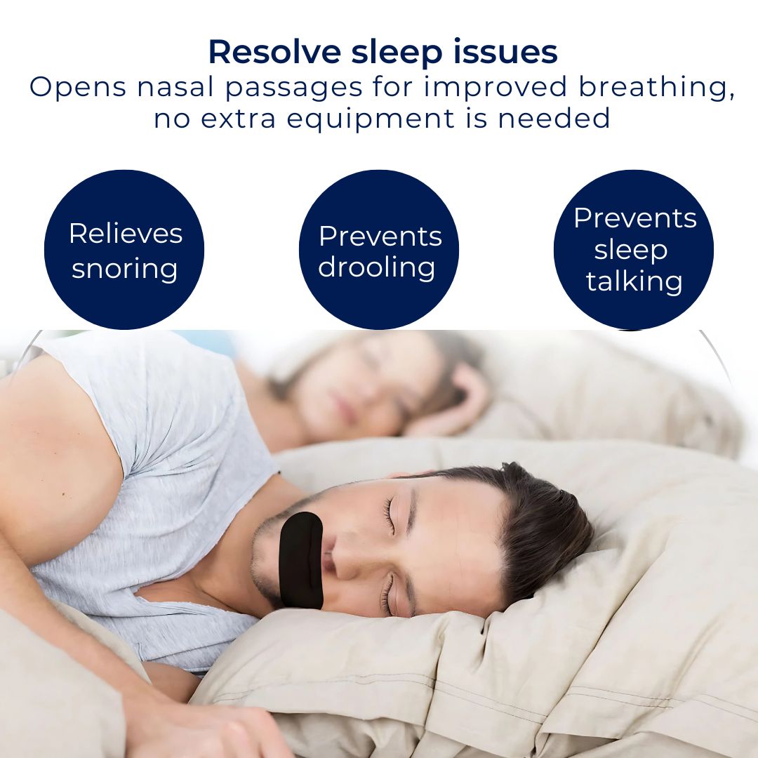 Mouth Breathing Tape – Skin-Safe Sleep Strip to Encourage Nasal Breathing & Reduce Snoring