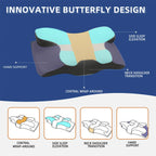 Cervical Memory Foam Pillow | Orthopaedic Contour Design with Cooling Cover for Back, Side & Stomach sleepers |  Pillows for back Sleepers
