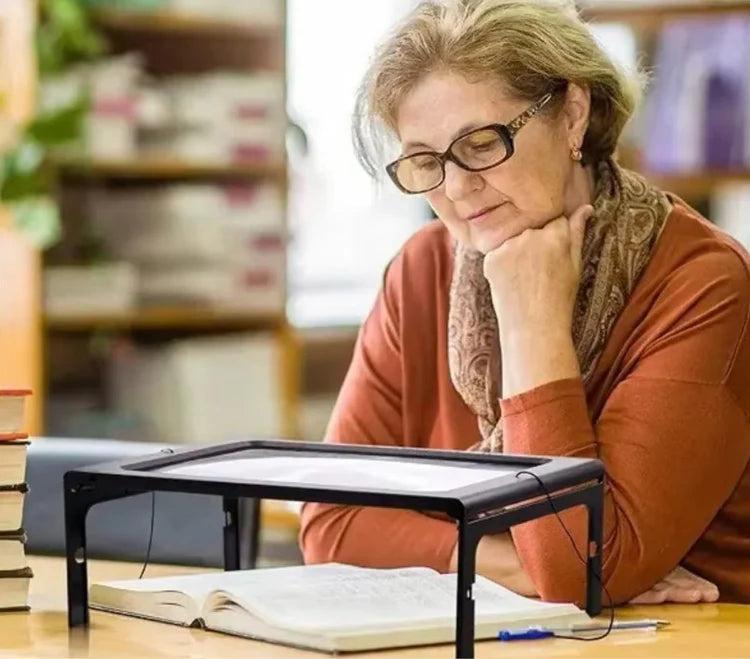 Page Magnifier with LED Light – Large Reading Magnifier for Seniors & Low Vision