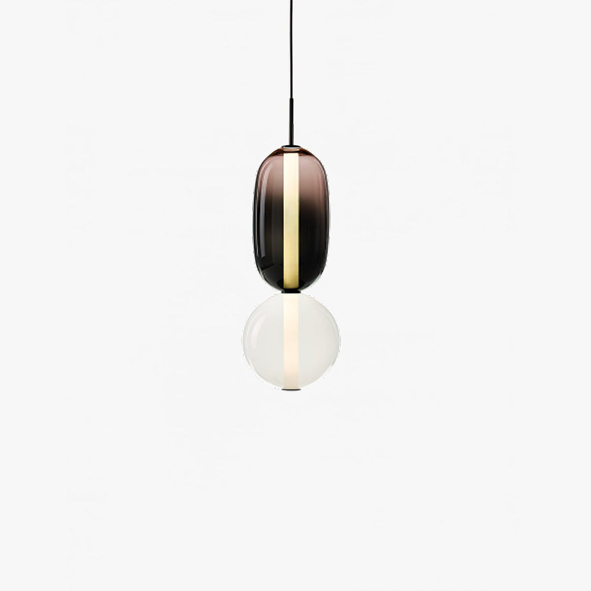 Glass Pendant Light Fixture with Candied Finish for Kitchen Island & Dining Room Lighting