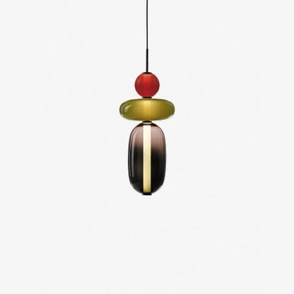 Glass Pendant Light Fixture with Candied Finish for Kitchen Island & Dining Room Lighting