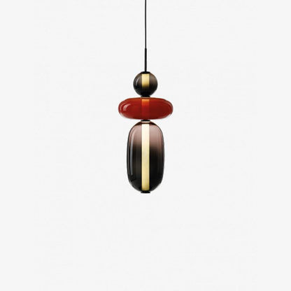 Glass Pendant Light Fixture with Candied Finish for Kitchen Island & Dining Room Lighting