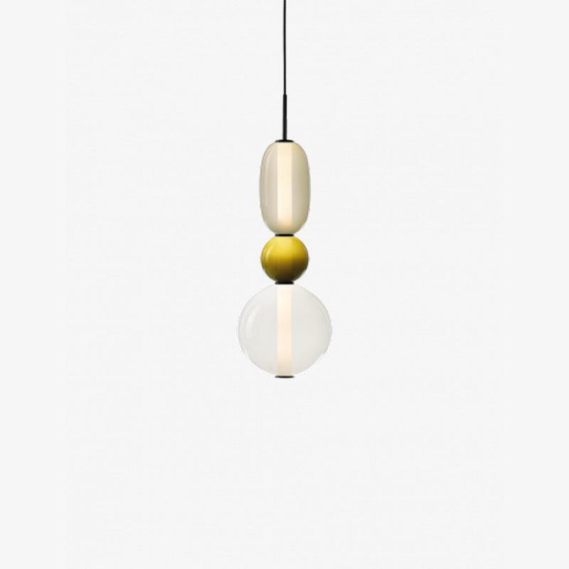 Glass Pendant Light Fixture with Candied Finish for Kitchen Island & Dining Room Lighting