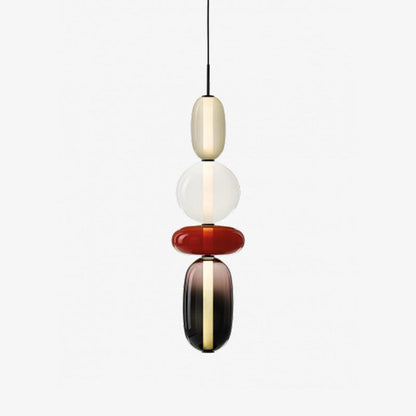 Glass Pendant Light Fixture with Candied Finish for Kitchen Island & Dining Room Lighting