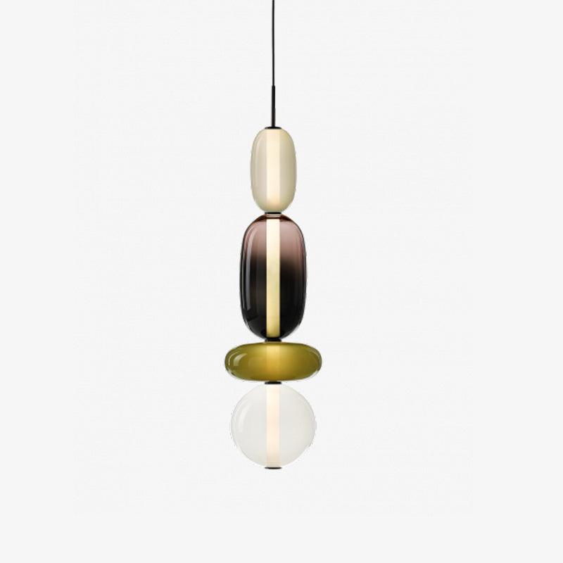 Glass Pendant Light Fixture with Candied Finish for Kitchen Island & Dining Room Lighting