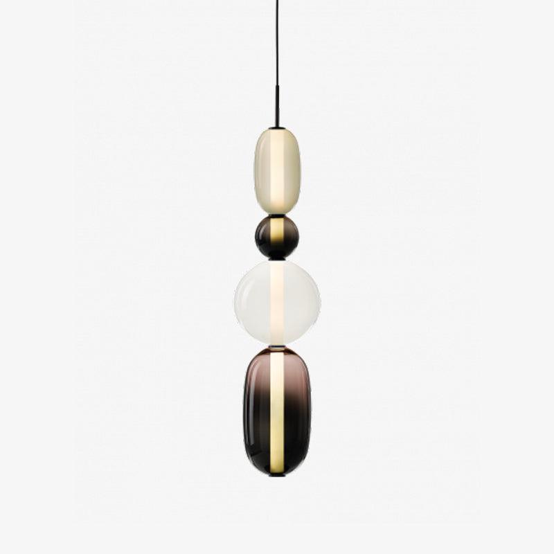 Glass Pendant Light Fixture with Candied Finish for Kitchen Island & Dining Room Lighting