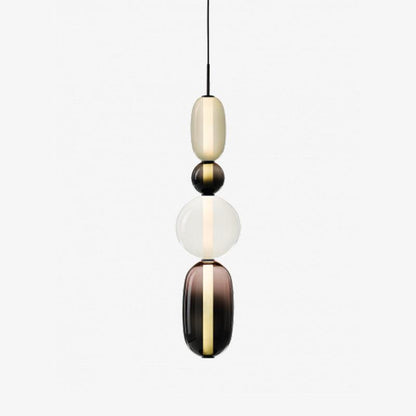 Glass Pendant Light Fixture with Candied Finish for Kitchen Island & Dining Room Lighting
