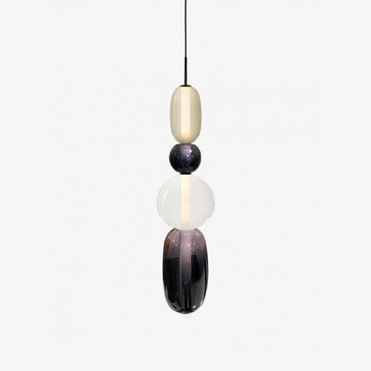 Glass Pendant Light Fixture with Candied Finish for Kitchen Island & Dining Room Lighting