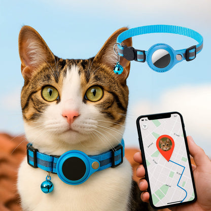 Cat GPS Tracker Collar | Quick Release Closure, Reflective Design & Durable for Outdoor Safety Adventures