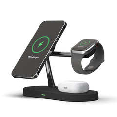 4-in-1 Wireless Charging Station - Magnetic Qi Charger for Phone, Watch & Earbuds