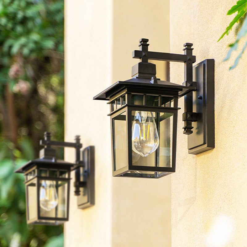 Outdoor Waterproof Wall Lantern Light | Modern Aluminum Sconce for Backyard. Porch & Garden
