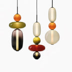Glass Pendant Light Fixture with Candied Finish for Kitchen Island & Dining Room Lighting