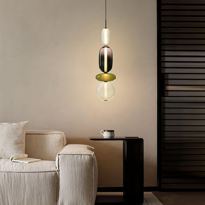 Glass Pendant Light Fixture with Candied Finish for Kitchen Island & Dining Room Lighting