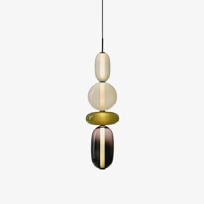Glass Pendant Light Fixture with Candied Finish for Kitchen Island & Dining Room Lighting