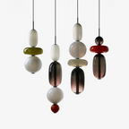 Glass Pendant Light Fixture with Candied Finish for Kitchen Island & Dining Room Lighting