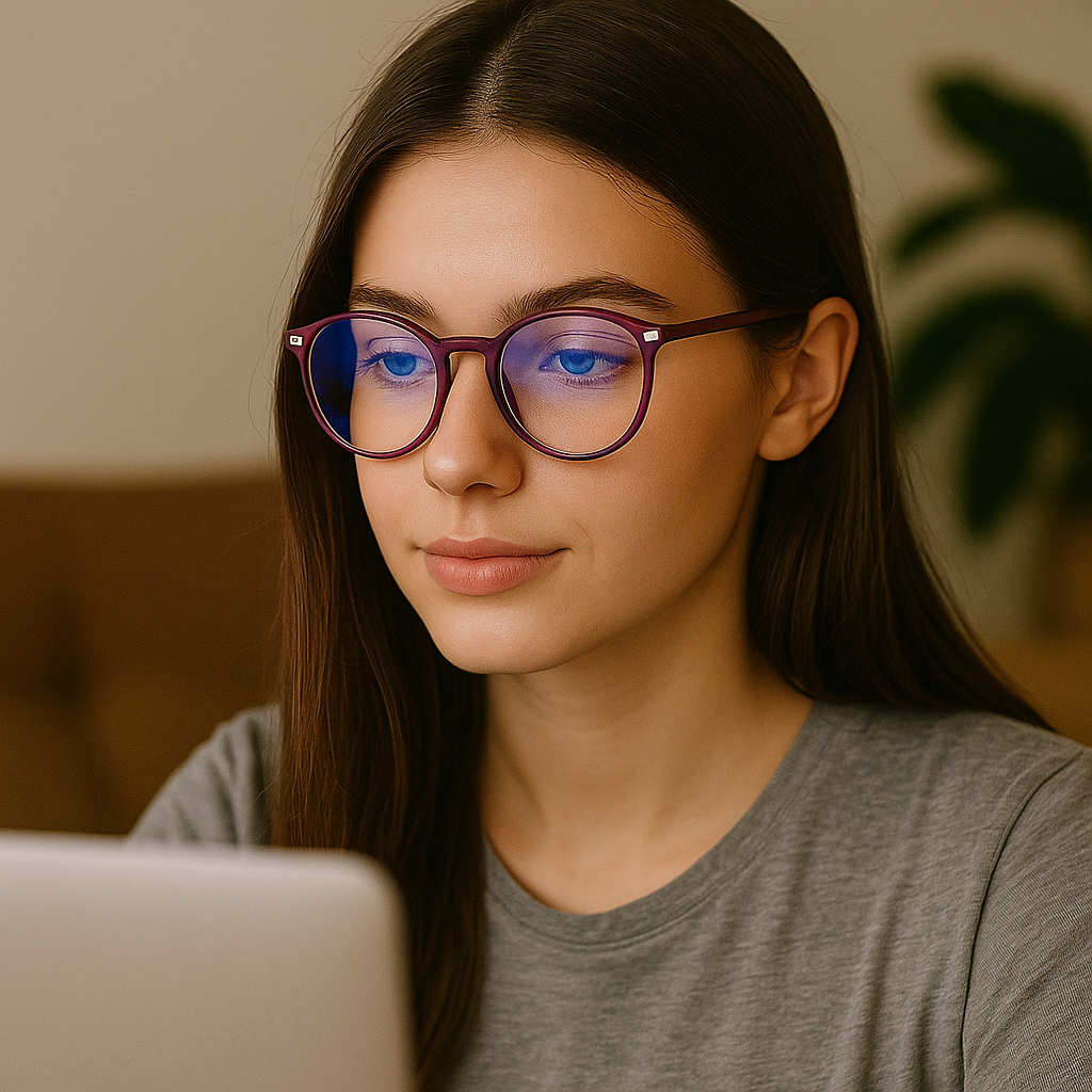 Blue Light Blocking Glasses | Anti-Eye Strain & Glare PC Screen Glases | UV Blocking Computer Glasses