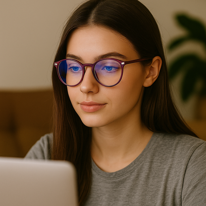 Blue Light Blocking Glasses | Anti-Eye Strain & Glare PC Screen Glases | UV Blocking Computer Glasses