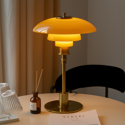 Danish Designer Table Lamp | LED. Dimmable & Ideal for Bedroom. Living Room or Reading Nook