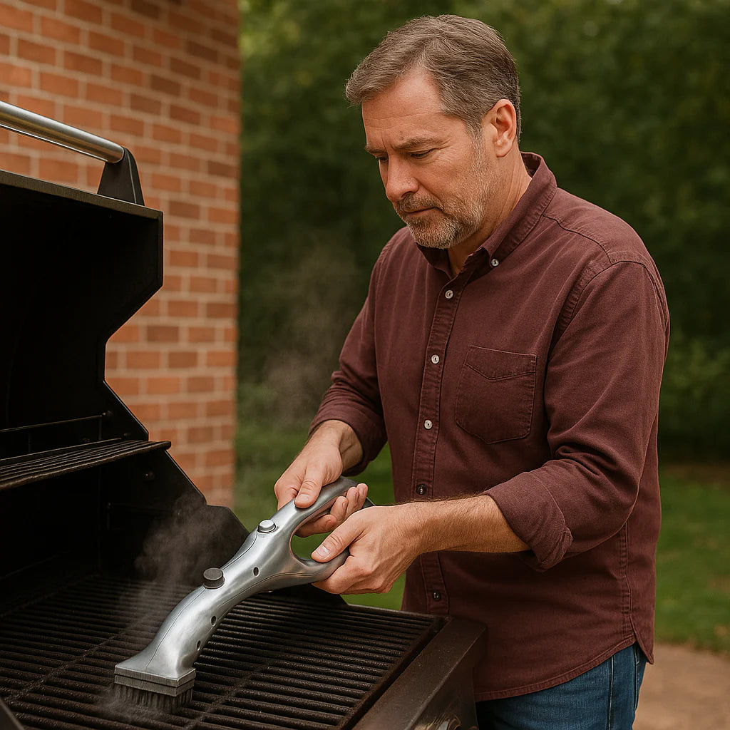 BBQ Steam Cleaning Brush | Ergonomic, Dishwasher Safe & Chemical-Free for Effortless Grill Cleaning