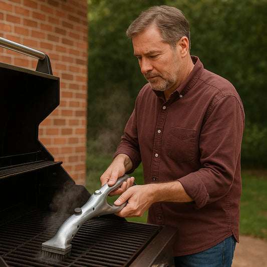 BBQ Steam Cleaning Brush | Ergonomic, Dishwasher Safe & Chemical-Free for Effortless Grill Cleaning
