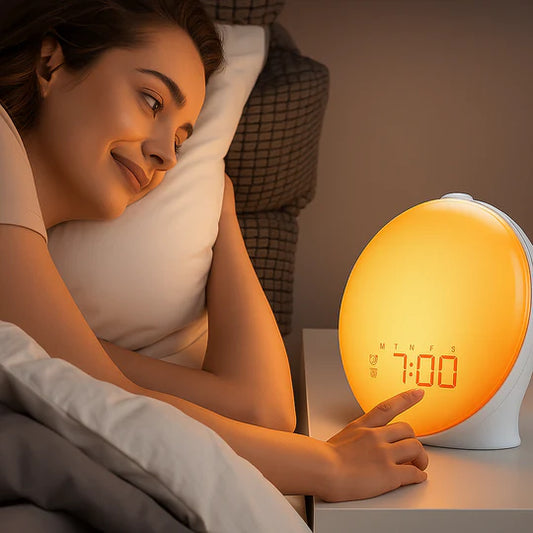 Sunrise Alarm Clock | Natural Wake-Up Light with Ambient Lighting for Heavy Sleepers & Dark Mornings
