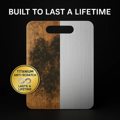 Medical Grade Titanium Cutting Board | Durable, Non-porous Surface for Safe Food Preparation & Kitchen Use
