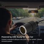 Cigarette Lighter Adapter – USB to 12V Socket Converter for Car Accessories