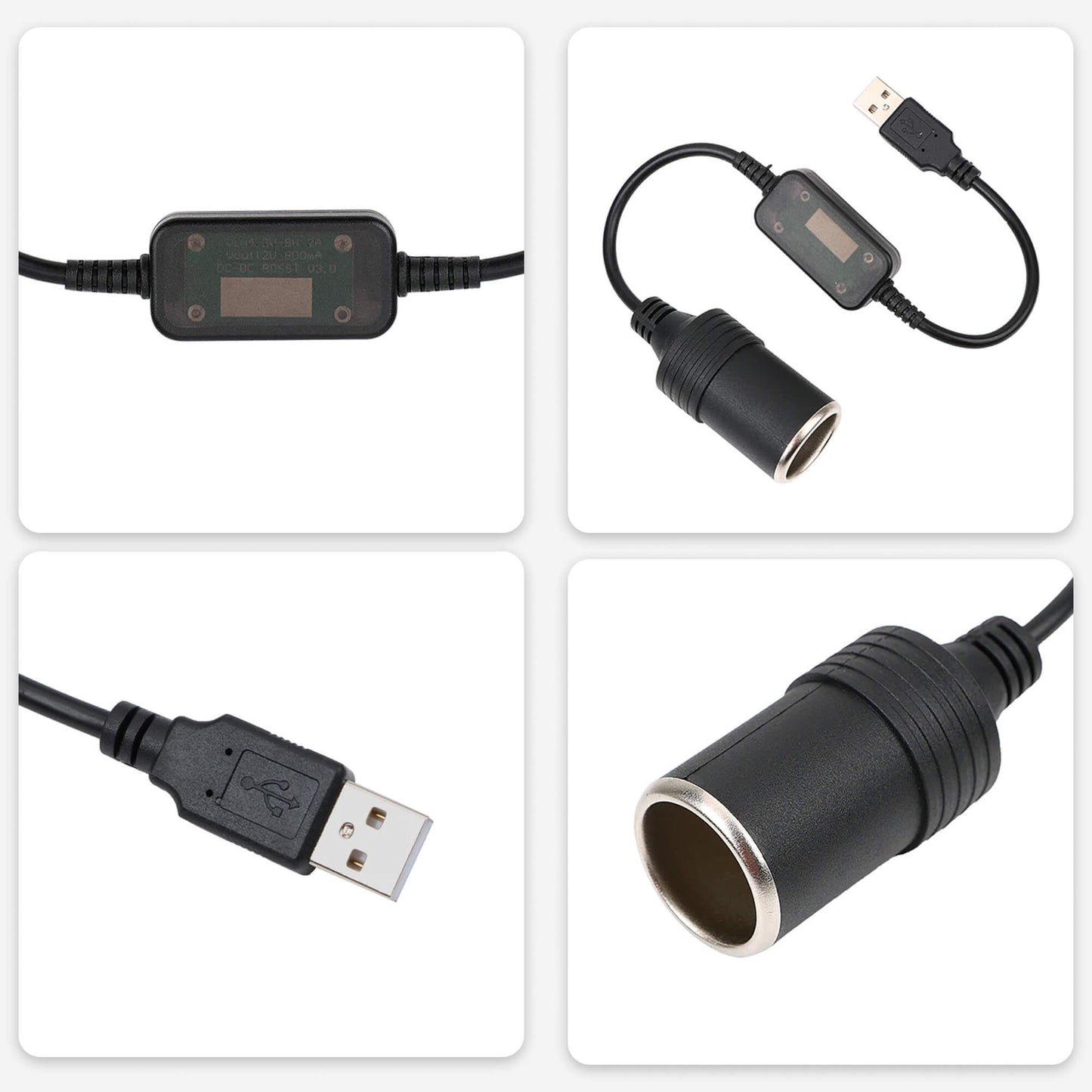Cigarette Lighter Adapter – USB to 12V Socket Converter for Car Accessories