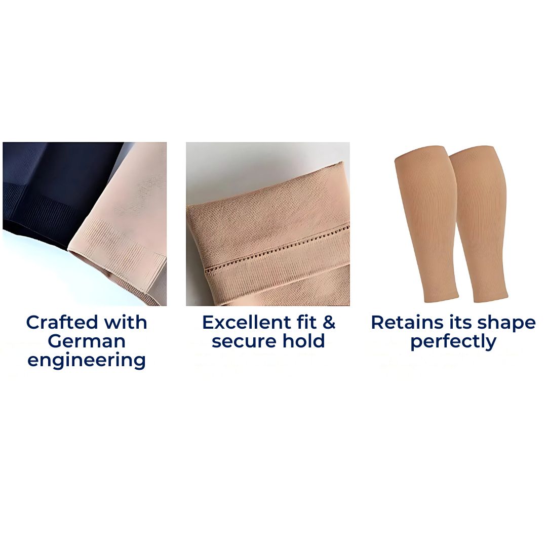 Edema Support Stockings – Soft Calf Compression Socks 20-30 mmHg for Swollen Legs, Circulation & Recovery
