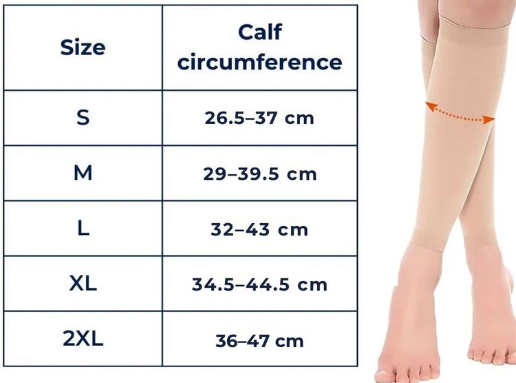 Edema Support Stockings – Soft Calf Compression Socks 20-30 mmHg for Swollen Legs, Circulation & Recovery