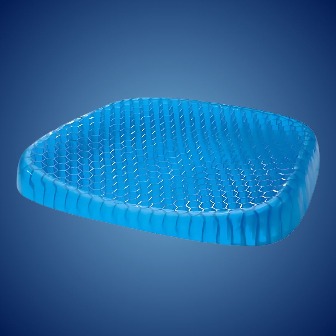 Seat Memory Foam Cushion – Orthopedic Gel Seat Pad for Office Chair, Car & Wheelchair Use