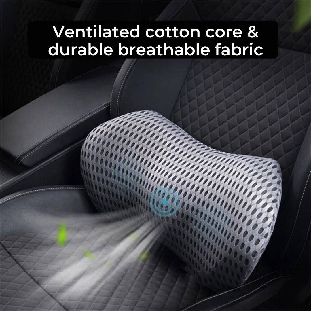 Lower Back Support Cushion – Ergonomic Lumbar Pillow for Chair, Car & Home Use to Relieve Back Pain