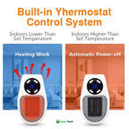 Compact Electric Heater - USB and Plug-In Portable small electric heater