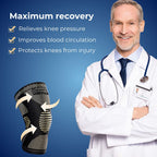 Copper Knee Support & Straps for Running – Compression Sleeve for Pain Relief, Stability & Mobility