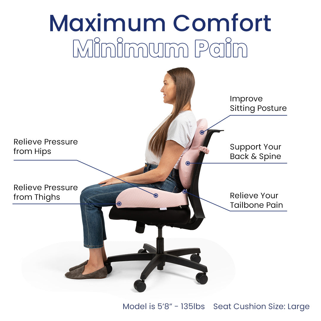 Coccyx & Tailbone Pain Relief Seat Cushion for the Chair | Orthopedic Memory Foam for Sciatica Pain, Hemorrhoid & Tailbone and Coxis Pain Relief